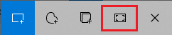 「切り取り＆スケッチ」起動時の左から４番目の「全画面表示の領域切り取り」アイコンを選択